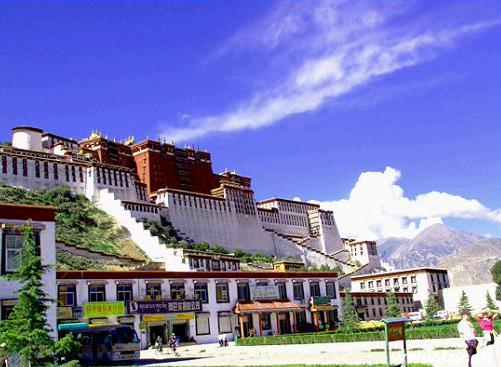 "the new palace of panchen houses the stupa tomb of the fourth panchen lama."